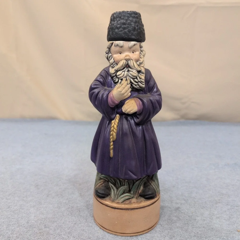 Vintage Alberta's 1966 Hand Signed Ceramic Russian Vodka Man Decanter Figurine - Picture 1 of 7